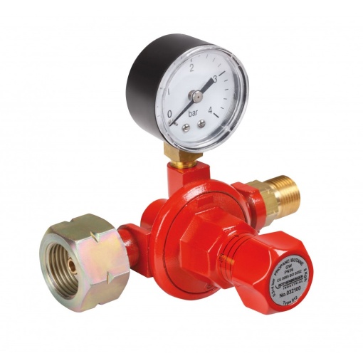 Regulator propan E W 21.8x1 1/4L cu manometru 0-6 bar, Rothenberger