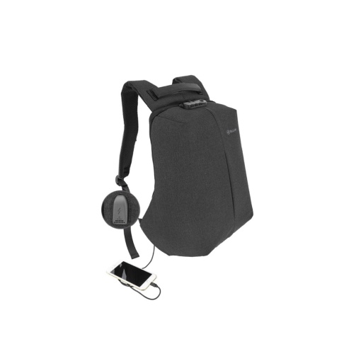 Rucsac laptop Tellur Antifurt V2, cu port USB, 15.6", negru