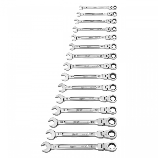 Set 15 chei Milwaukee MAXBITE cu cap flexibil 8-22 mm