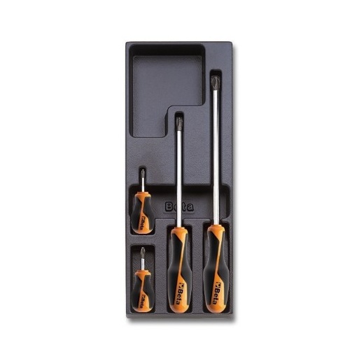 Set 4 surubelnite cruce in suport termoformat T204