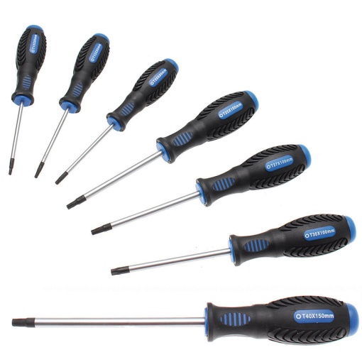 Set 7 surubelnite BGS Torx cu gaura, TT8 - TT40