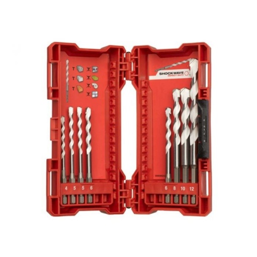 Set burghie pentru aplicații multimaterial Milwaukee, pachet 7 buc [ ⌀ 4 x 90 mm, ⌀ 5 / 5 / 6 / 6 x 100 mm, ⌀ 8 / 10 x 120 mm, ⌀ 12 x 150 mm ]