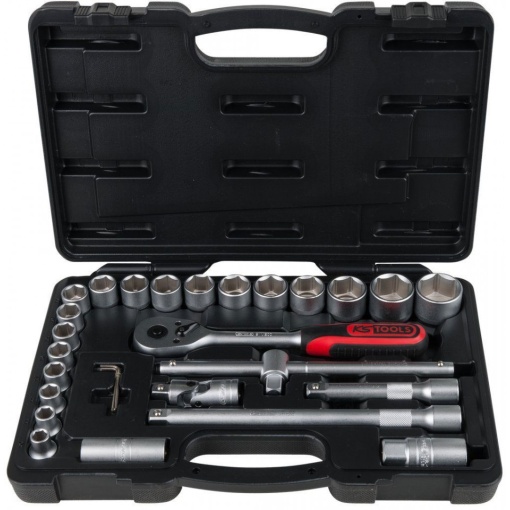 Set chei tubulare 1/2" CLASSIC KS TOOLS, 28 de piese, 1,5-32 MM