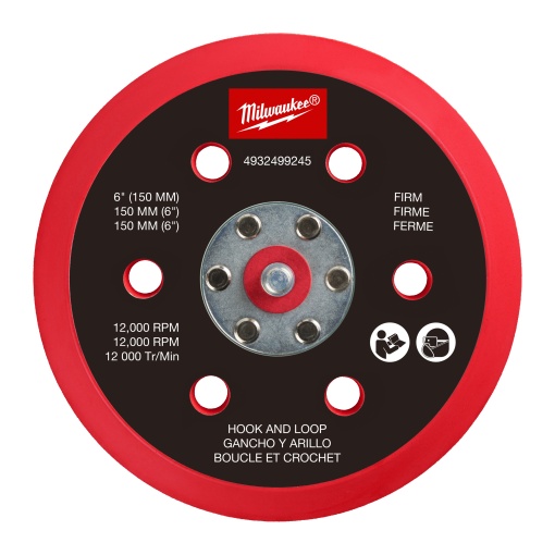 Suport pentru șlefuitor orbital MILWAUKEE M12 FUEL™ 150 mm - tare și hook & loop