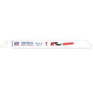006/200 BI Panza Bi-Metal pentru fierastrau sabie pentru neferoase, otel si lemn cu cuie / 5 bucati, DIM 200 x 19 x 0.9 mm