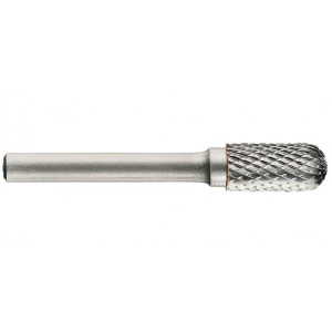 1031652 Freza din carbura de tungsten forma C - cilindrica cu cap rotunjit, ascutire dubla, tip D, DIM 10
