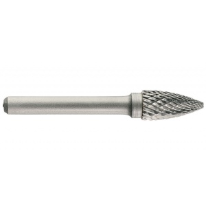 1031791 Freza din carbura de tungsten - arcuita cu cap ascutit, tais dublu (incrucisat) tip D, DIM 6