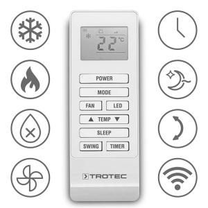 Aparat de aer conditionat de perete Trotec, tip PAC-W2650SH, 2.6 kW, 500m³/h - Img 8
