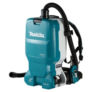 Aspirator portabil Makita tip rucsac, 6 L, fara acumulatori, compatibil cu LXT 2x18V