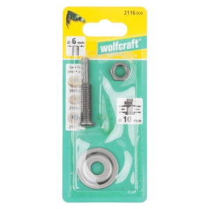 Ax prindere Wolfcraft 2116000, pentru discuri de slefuire si polisare cu diametrul interior de 10 mm, tija prindere 6 mm - Img 3