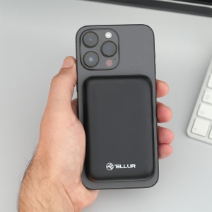 Baterie externă Tellur Compact Pro WPD101 10000mAh QC3.0 22.5W+PD20W+Qi 15W, compatibil MagSafe - Img 4