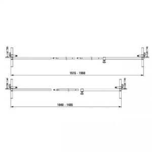 BESSEY Prelungitor clemă pentru uși TUX, Deschidere: 1040 - 1960 mm - Img 3