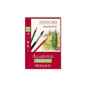 Bloc desen Accademia Disegno, A4, 200 g, 30 file, cu spirală Fabriano