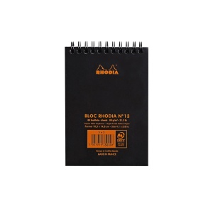Blocnotes A6, spirală, 80 file, Rhodia Classic, black - Img 3
