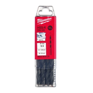Burghie HSS Roluite pentru metal - DIN 338 - Milwaukee Ø 9.5x81x125 mm - set 10 buc - Img 2