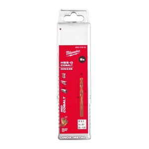 Burghie RED COBALT pentru metal - DIN 338 Milwaukee Ø 9.5x81x125 mm - set 5 buc - Img 2