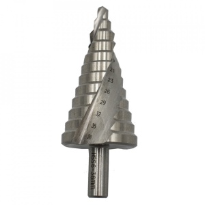 Burghiu în trepte elicoidal, HSS 6-38MM, 12 trepte