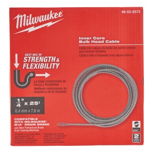 Cablu HH Milwaukee 6 mm x 7.6 m spiral, bulb auger - Img 2