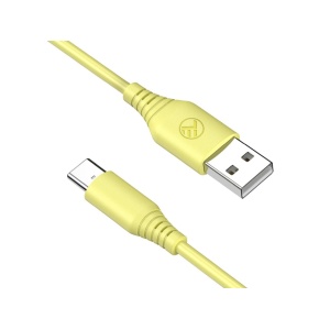 Cablu silicon Tellur USB to Type-C, 3A, 1m, galben - Img 3