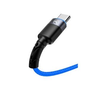 Cablu Tellur Type-C cu LED, 3A, nailon, 1.2m, albastru - Img 3