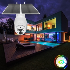 Cameră solară WiFi Tellur Smart, P&T, 3MP, 2K UltraHD, PIR, panou solar 20W, Alb - Img 8