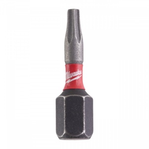 Cap surubelnita Torx cu gaura (TX BO) Milwaukee SHOCKWAVE - TX BO10 x 25 mm - 2 buc