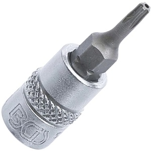 Capat cheie tubulara BGS 1/4" cu varf TorxPlus cu gaura 5 colturi, TS10