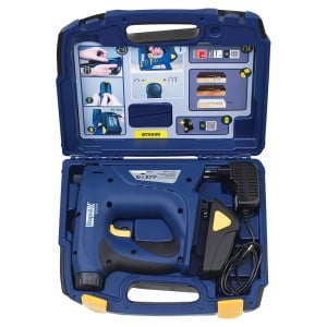 Capsator electric Rapid BTX530 cu acumulator Li-ion kit, pentru tapiterie, forta capsare reglabila, sistem siguranta anti-declansare accidentala, magazie duala, capse Rapid 53, cuie Rapid 8, 5000128 - Img 3