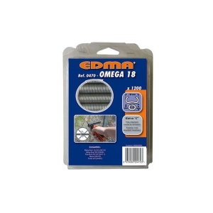 Capse galvanizate EDMA A 1200 bucati OMEGA, DIM 18 mm