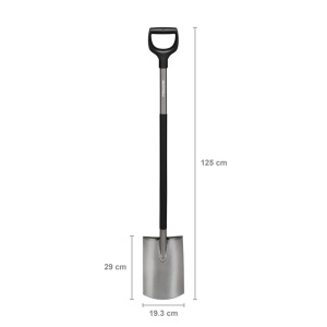 Cazma pentru plantat si bordurat, varf rotunjit, tip Ergonomic™, Fiskars - Img 4
