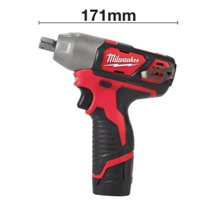 Cheie cu impact 1/2″ Milwaukee M12 BIW12-202C, cuplu 138 Nm, livrata cu acumulatori, valiza - Img 11