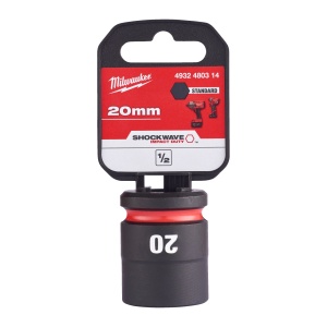 Cheie tubulara de impact 1/2" MILWAUKEE SHOCKWAVE™ IMPACT DUTY 20 mm L38mm - Img 2