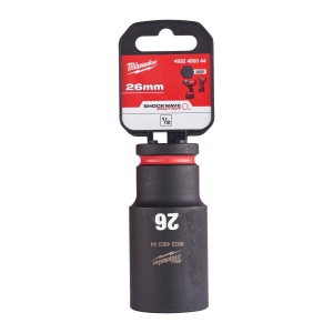 Cheie tubulara de impact 1/2" MILWAUKEE SHOCKWAVE™ IMPACT DUTY - lungi 26 mm L78mm - Img 2