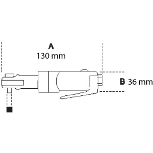 Cheie unghiulară pneumatică, reversibilă, 1/4” 1921B1 - Img 2