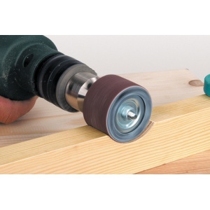 Cilindru de slefuire cu 2 benzi Wolfcraft 2038000, ax prindere 6 mm, D 45x30 mm - Img 2