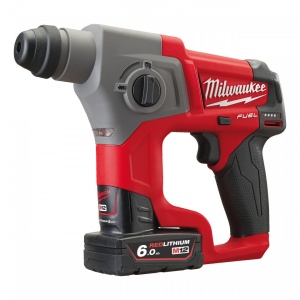 Ciocan rotopercutor SDS-Plus Milwaukee FUEL M12 CH-602X, 1.1 jouli, livrat cu acumulatori, valiza, 2 functii