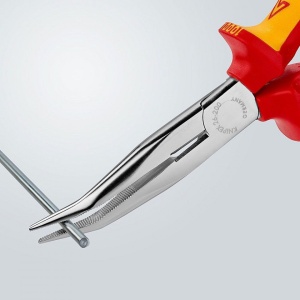 Cleste cu cioc lung indoit la 40°, manere izolate la 1000 V, KNIPEX, 200 mm - Img 5