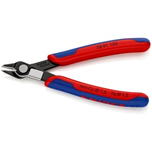 Cleste electronica, tais cu fateta mica, cu arc de retinere, KNIPEX, 125 mm - Img 3