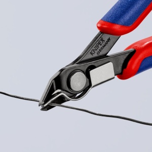 Cleste electronica, tais cu fateta mica, cu arc de retinere, KNIPEX, 125 mm - Img 6