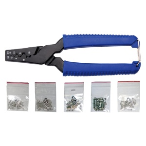 Cleste pentru sertizat papuci 190mm cu 150 papuci 0.5-16 mm² - Img 3
