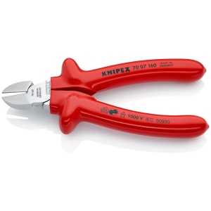 Cleste sfic, cromat, izolata prin imersie la 1000 V, KNIPEX, 160 mm - Img 2