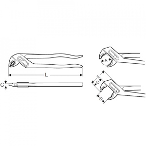 Cleste tip papagal Ř 1.1/4", lungime 10" - Img 2