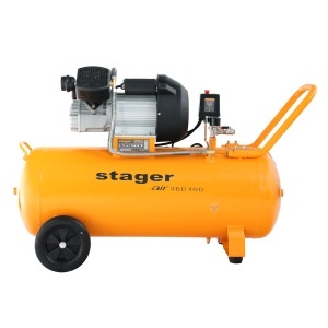 Compresor aer Stager Air 36D100 100L, 10bar, 356L/min, monofazat, angrenare directa - Img 1