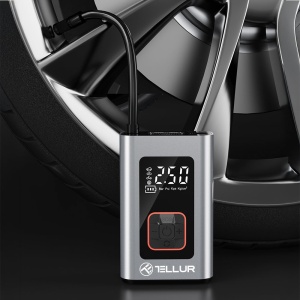 Compresor auto portabil Tellur, 150 PSI, 16L/min, 4000mAh, USB-C, aluminiu - Img 9
