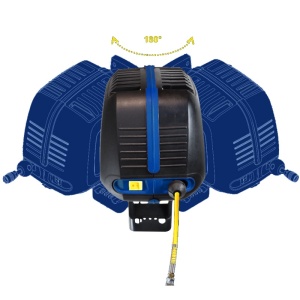 Compresor de perete, MBL GO cu derulator de furtun 10m si pistol de suflat - Img 4