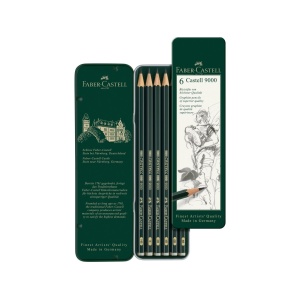 Creion grafit hexagonal Castell 9000 Faber-Castell 6 buc/set - Img 2