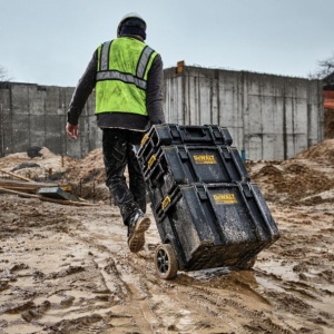 Cutie de depozitare tip troller Dewalt DWST83295-1, TOUGHSYSTEM 2.0, DS 450, 500 x 554 x 685 mm, 60 L - Img 6