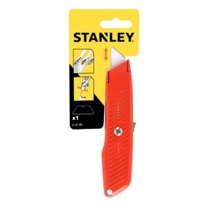 Cutter metalic cu lama auto-retractabila Stanley 0-10-189, 155 mm, ambalare individuala - Img 1