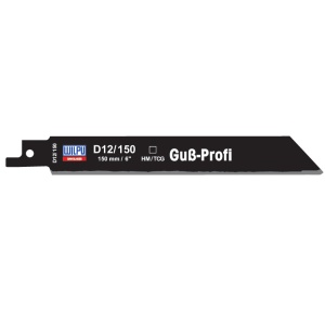 D 12/150 Panza HM/T.C.T. pentru fierastrau sabie pentru materiale de constructii / 2 bucati, DIM 150 x 19 x 1.05 mm
