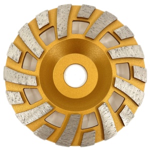 Disc cupa diamantata cu dinti alternativi pentru slefuire rapida de Beton si Abrazive 125mmx22,2mm PREMIUM - DXDY.PLCC.125
